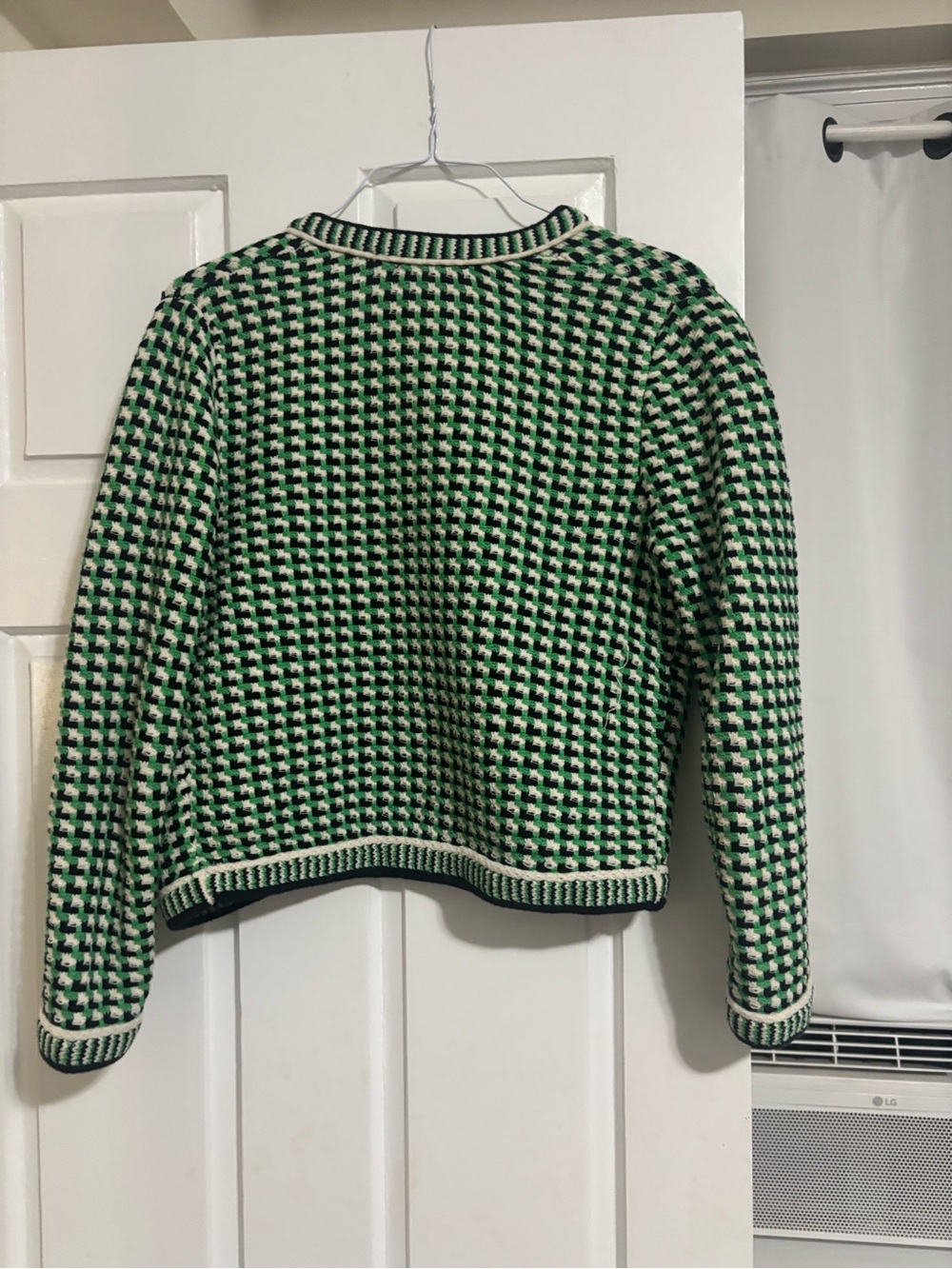Green and White Maje Open Cardigan Jacket - Picture 5 of 5